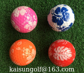 Chine balle de golf logo avec fleur fournisseur