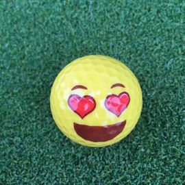 Boule de golf avec logo, boule emoji, balle de golf avec sourire, balle de golf cadeau, belle balle de golf, nouvelle balle de golf fournisseur